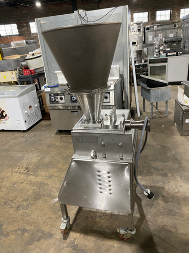 WOW! Commercial Floor Style Multi-Purpose Stuffer Machine! Great For Stuffing Meat, Sausage, Pasta! All Stainless Steel! On Casters! - Image 2 of 10