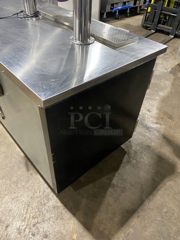 AMAZING! Beverage Air Commercial Refrigerated 10 Tap Cold Brew Coffee Kegerator! With 2 Door Storage Space Underneath! Model: WTR67AHCMMB SN: 13304505 115V 60HZ 1 Phase - Image 4 of 9