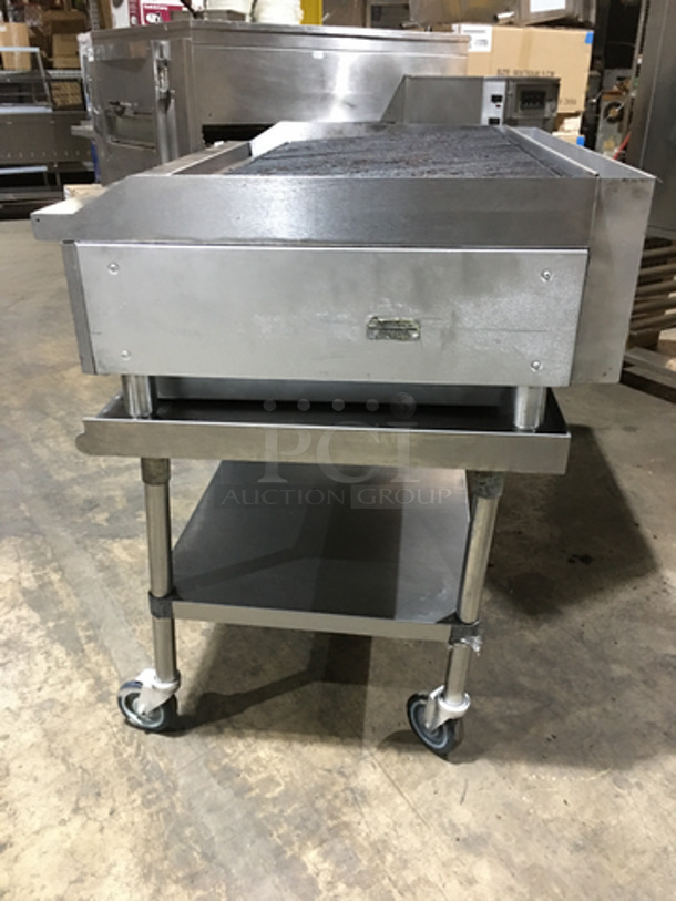 WOW! Bakers Pride Gas Powered Commercial Char Grill! All Stainless Steel! With Underneath Storage Space! With Side Splashes! On Casters! - Image 3 of 9