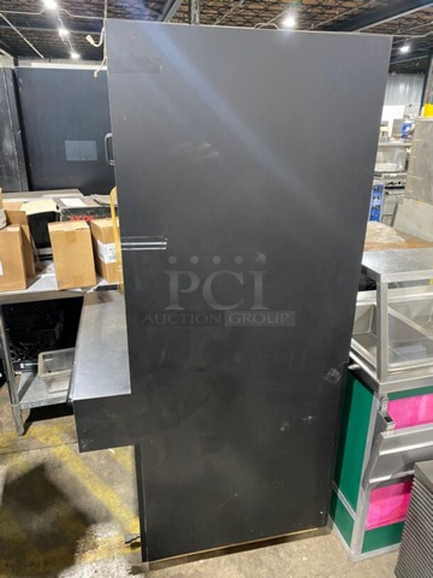 WOW! NEW! Structural Concepts Bakery Goods/Food Display Case Merchandiser! Commercial Work Top/ Prep Station! With Overhead Cabinet! With Food Pan Cut Out! 3 Small Compartment Storage! With Legs! - Image 2 of 7