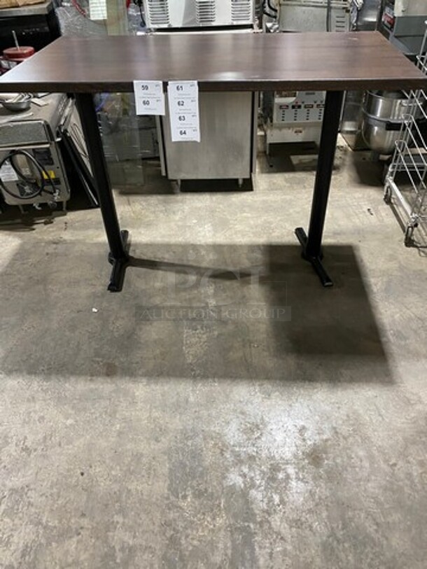 Brand New! Red Oak 30 By 60 Rectangular 1.5 Inch Thick BUTCHER BLOCK Style BAR HEIGHT Dining Table! On Double Legs!  - Image 7 of 9