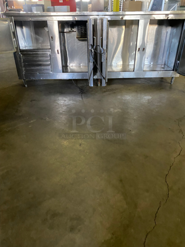 Commercial Refrigerated 4 Door Bar Back Cooler! Solid Stainless Steel! On Legs! - Image 5 of 7