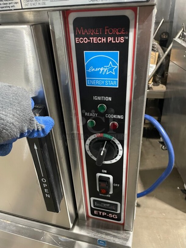 Sweet! Market Forge Commercial Natural Gas Powered Single Door Cabinet Steamer! All Stainless Steel! On Legs! Model: ETP-5G SN: 228245! - Image 6 of 12