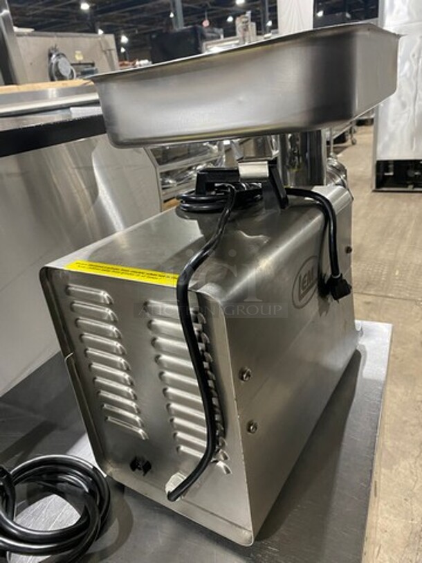 LEM Commercial Countertop Electric Powered Meat Grinder! All Stainless Steel! Model: 1781 120V - Image 4 of 8