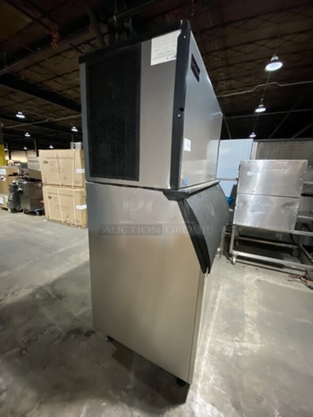 Sweet! Ice-O-Matic AIR COOLED 1500LBS Ice Machine! On Ice-O-Matic Ice Bin! Model ICE1406HA6 Serial 15061280012856! 208/230V 1 Phase! On Legs! 2 X Your Bid Makes One Unit!   - Image 3 of 9