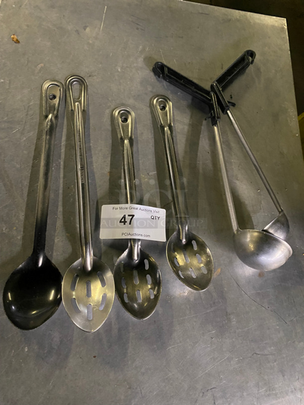 ALL ONE MONEY! Assorted Food Serving Spoons And Ladles! All Metal!