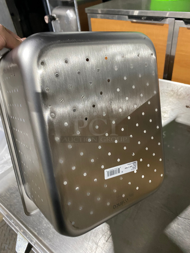 NEW! IN THE BOX! Winco Stainless Steel Perforated Food Pans! 6 Pans In Box! 6x Your Bid! - Image 7 of 8