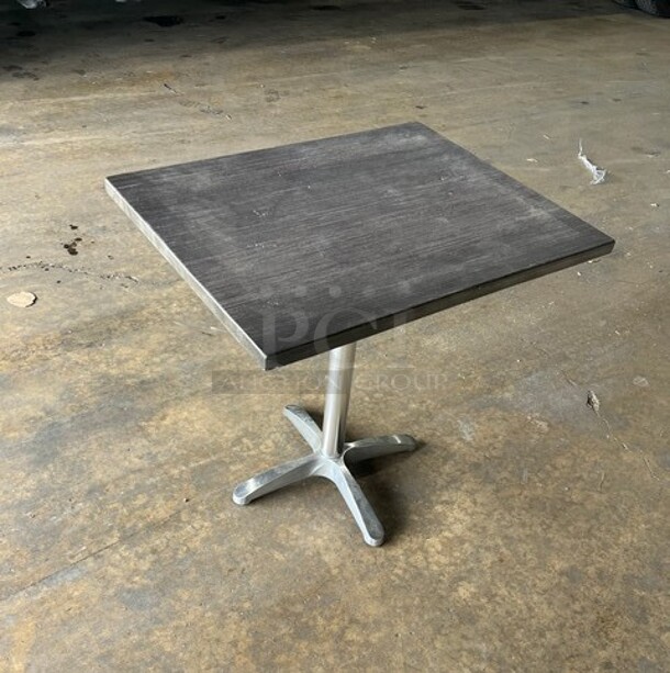 Wow! Brand New! OCS Ash Grey Finish Scratch Resistant Durowood Composite Dining Table! 24 By 24! Suitable For Indoor & Outdoor Use With Polish Base! - Image 3 of 5
