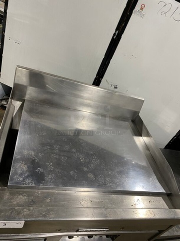 MagiKitch'n Commercial Countertop Gas Powered Flat Top Griddle! With Back And Side Splashes! All Stainless Steel! WORKING WHEN REMOVED! - Image 5 of 9