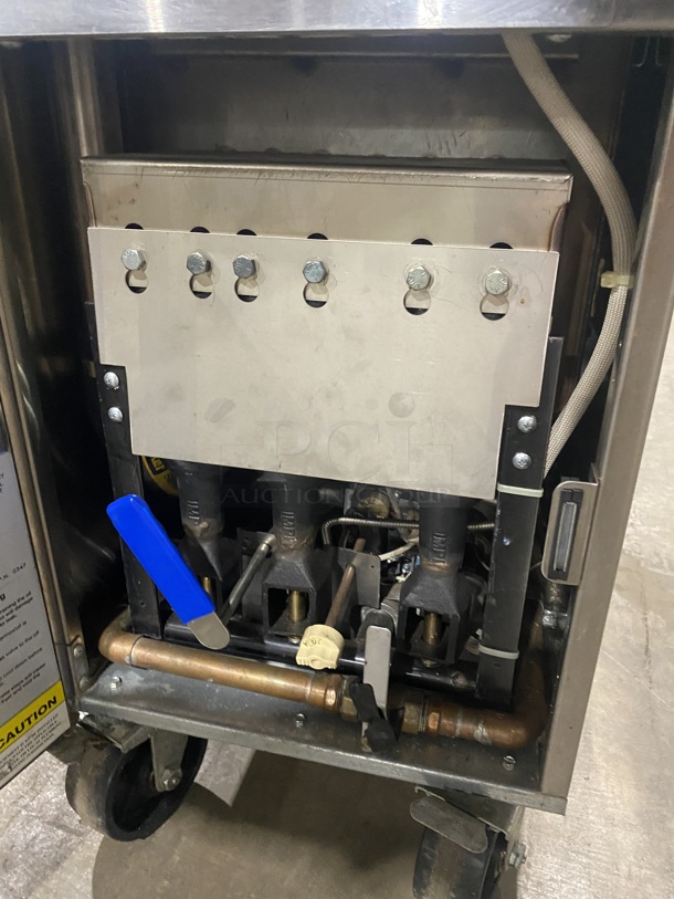 Great! IMPERIAL Commercial Natural Gas Powered Commercial Pasta Cooker/Rethermalizer! With Backsplash! All Stainless Steel! On Wheels! Model: IRT14GBM Serial 04256821  - Image 6 of 9