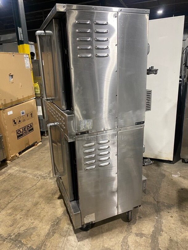 American Range Commercial Natural Gas Powered Double Deck Convection Oven! With Solid Doors! All Stainless Steel! On Casters! 2x Your Bid Makes One Unit! Model: MSD2 SN: 150708080 - Image 4 of 11