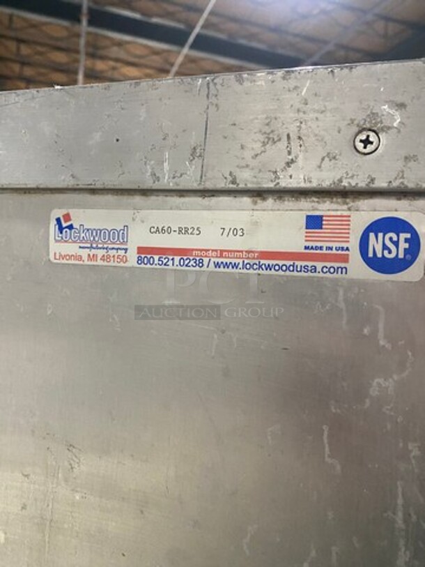 Lockwood Commercial Single Door Enclosed Pan Rack! Solid Stainless Steel! On Legs! Model: CA60RR25 - Image 5 of 7