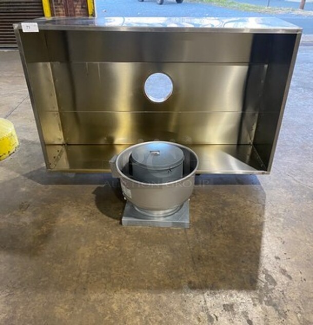 GOOD CONDITION! Captive Aire Commercial 6Ft Exhaust Hood! With Captive Aire Exhaust Fan! All Stainless Steel! Model: 4224VHB, Model: DU12HFA - Image 1 of 11