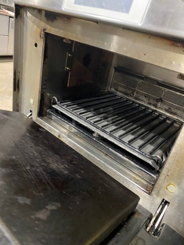 LATE MODEL!  Merrychef Commercial Countertop Rapid Cook Oven! With Digital Touch Controls! With Oven Paddle! All Stainless Steel! Model: EIKONE4 SN: 1209213090484 208/240V! Working When Removed! - Image 5 of 9