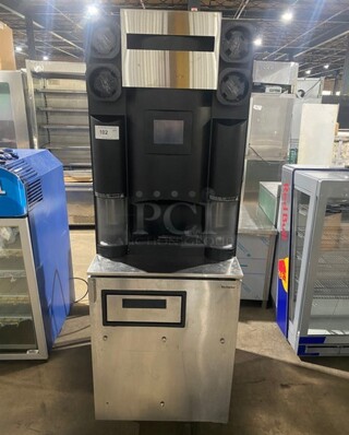 Manitowoc Multiplex All Stainless Steel Smoothie Workstation! On Single Door Undercounter Cooler With Poly Bins! On Casters! Model: MB81 SN: 1701150000057 115V 1PH 