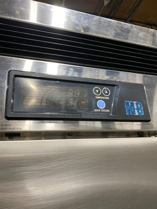 Master Bilt Commercial 2 Door Reach In Refrigerator! With Poly Coated Racks! All Stainless Steel! On Casters! Model: CCR49DR SN: NS100559 115V 60HZ 1 Phase - Image 8 of 9