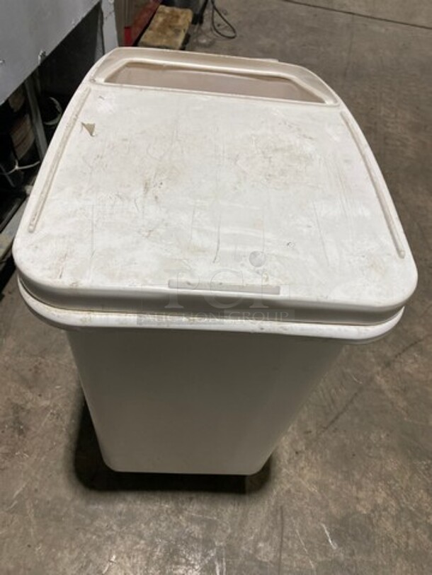 White Poly Ingredient Bin! On Casters! - Image 8 of 8