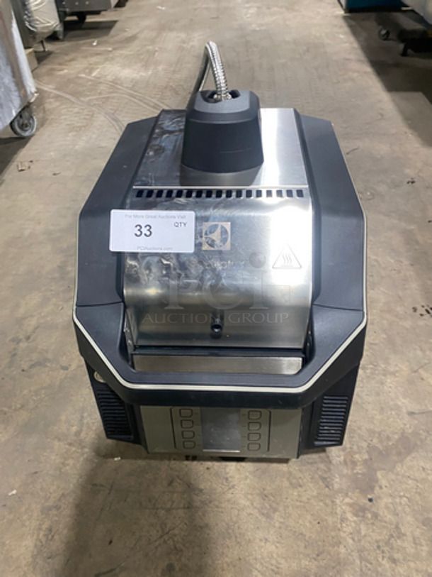 GREAT! LATE MODEL 2018! Electrolux Commercial Countertop Electric Powered Infared Flat Press! With Digital Controls! Stainless Steel Body! On Small Legs! Model: HSPP2RPRS SN: 81210010 208V 60HZ 1 Phase