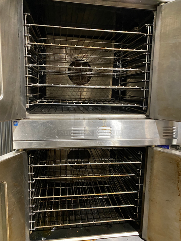 US Range Commercial Double Deck Convection Oven! With One View Through Door, One Solid Door! With Metal Oven Racks! All Stainless Steel! On Casters! 2x Your Bid Makes One Unit! - Image 5 of 9