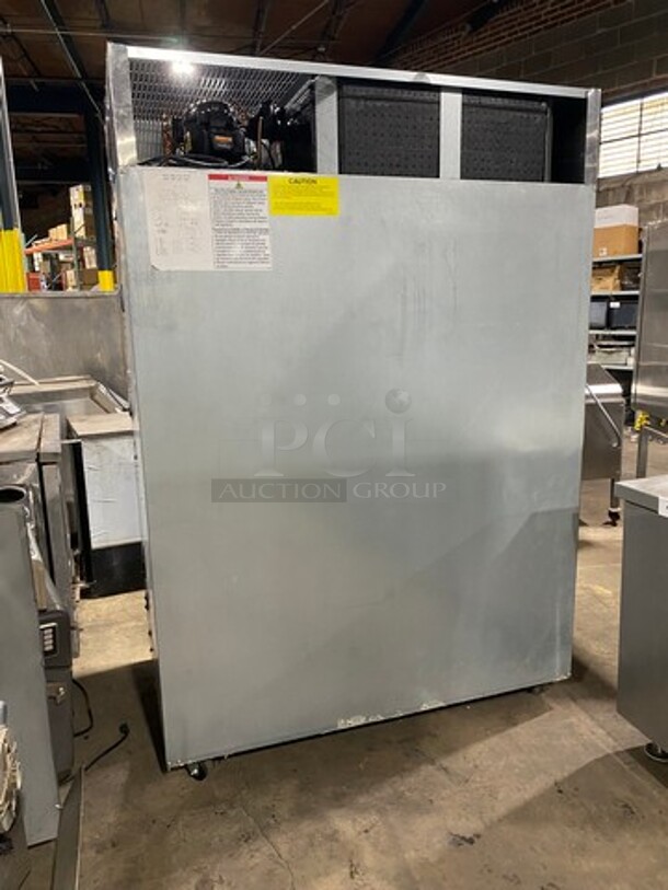 WOW! LATE MODEL! Hoshizaki Commercial 2 Door Reach In Cooler! Poly Coated Racks! All Stainless Steel! On Casters! WORKING WHEN REMOVED! Model: R2AFS SN: J50986D 115V 60HZ 1 Phase - Image 2 of 9