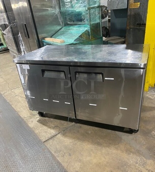 L & J Commercial 2 Door Lowboy/ Worktop Cooler! Stainless Steel! On Casters! WORKING WHEN REMOVED! Model: LUC60 SN: LUC6012020684020 115V 60HZ 1 Phase - Image 1 of 8