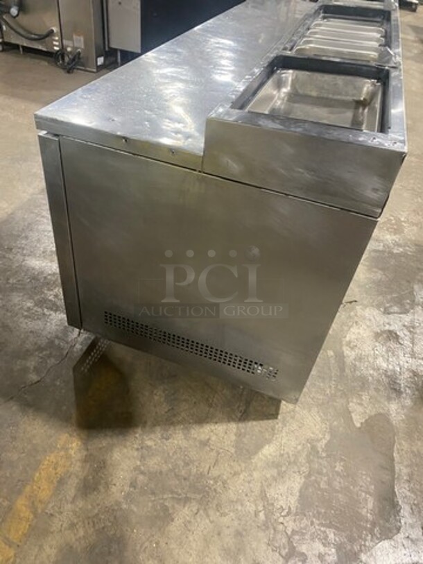True Refrigerated Pizza Prep Table! With 3 Door Refrigerated Underneath Storage Space! All Stainless Steel! Model TPP93 Serial 6949372! 115V 1 Phase! - Image 2 of 10
