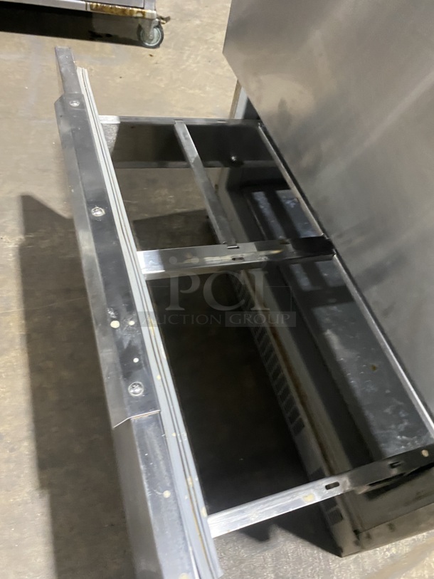 Randell Refrigerated 2 Drawer Bain Marie/Sandwich Prep Table! Model 9412-32D-7M Serial T000053847! 115V 1 Phase! On Casters!  - Image 6 of 9