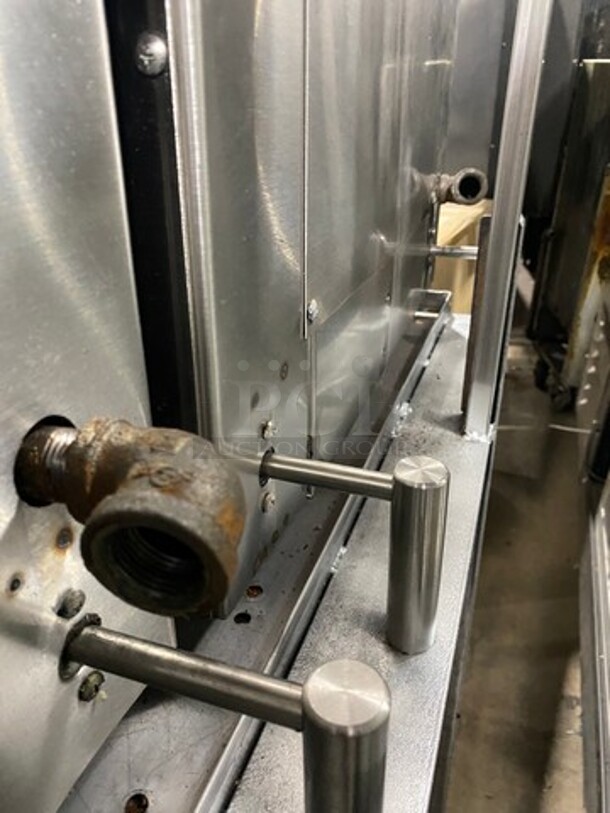 Attias Natural Gas Powered Dual Gyro Machine! On Equipment Stand! With Storage Space Underneath! All Stainless Steel! On Legs! - Image 9 of 12