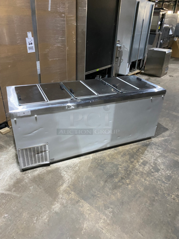 LATE MODEL! 2018 Excellence Commercial 6 Door Ice Cream Freezer/Dipping Cabinet! Stainless Steel Top! Model: HFF12HC SN: 180112842 115V 60HZ 1 Phase