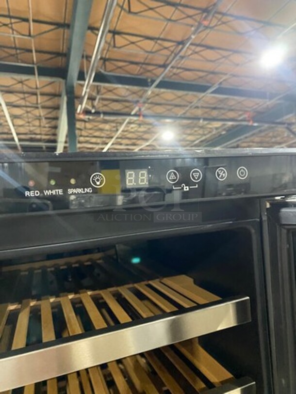 NEW! OUT OF THE BOX! SCRATCH-N-DENT! Whynter Single Door Wine Bottle Cooler/Chiller! With View Through Door! With Wooden Wine Racks! Model: BWR33SD 115V - Image 6 of 8