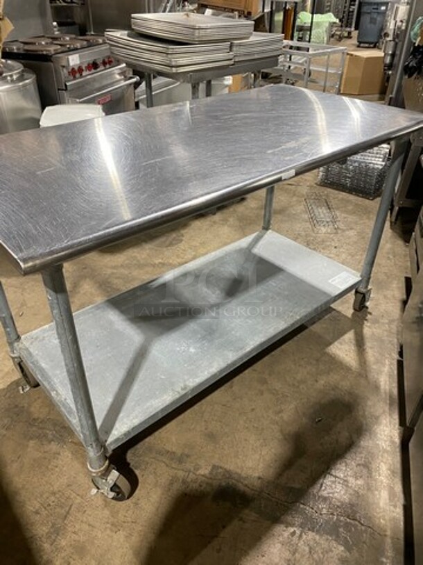 Eagle Solid Stainless Steel Work Top/ Prep Table! With Single Drawer! With Storage Space Underneath! On Casters! Model: T3060B SN: 0608230714 - Image 3 of 10