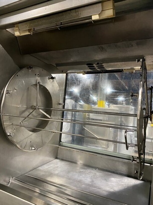 WOW! Hobart Commercial Electric Powered Rotisserie Machine! With Lower Food Warmer! All Stainless Steel! On Casters! Model: HRW330 SN: 750004202 208V 60HZ 3 Phase - Image 6 of 11