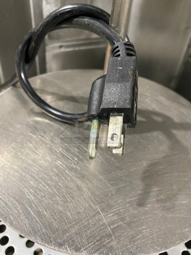 Attias Natural Gas Powered Dual Gyro Machine! On Equipment Stand! With Storage Space Underneath! All Stainless Steel! On Legs! - Image 11 of 12