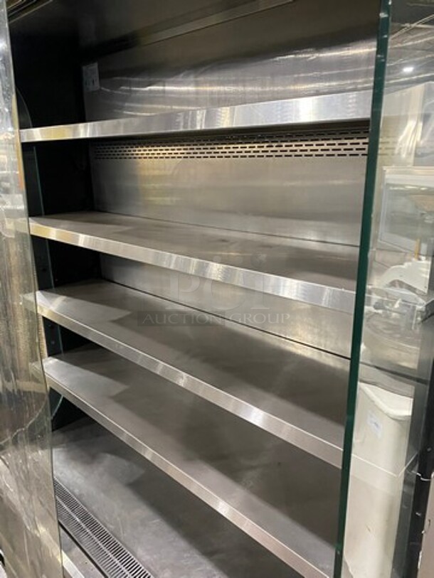 Turbo Air Commercial Refrigerated Open Grab-N-Go Case Merchandiser! With View Through Sides! With Front Cover! All Stainless Steel! Model: TOM50B SN: TOM5017X029 120V 60HZ 1 Phase - Image 5 of 7