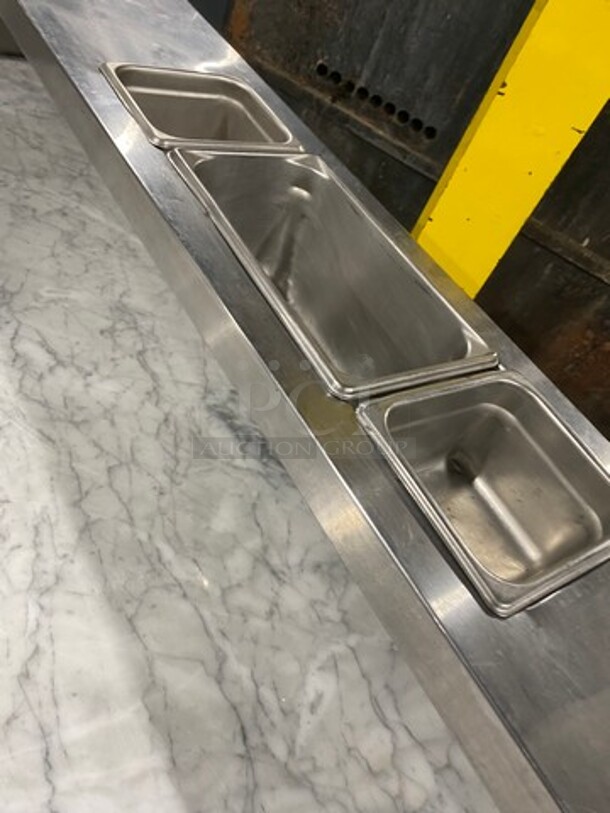 2016 Leader Commercial Refrigerated Pizza Prep Table! With Marble Top! With 3 Door Storage Space Underneath! All Stainless Steel! On Casters! Model: DR72SC SN: PZ04M2508 115V 60HZ 1 Phase - Image 9 of 10