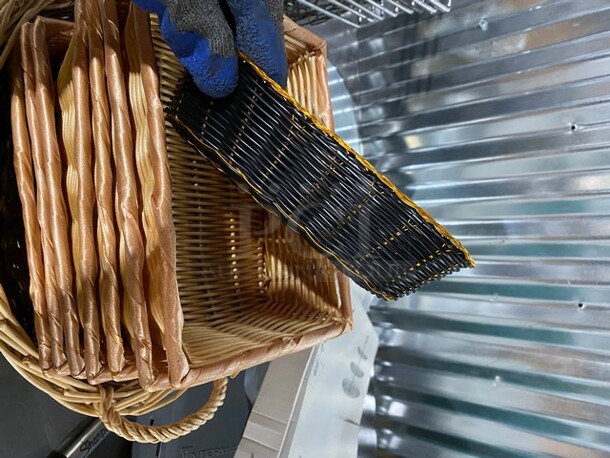 COOL! Light & Dark Woven Bread Baskets! 9 X Your Bid! - Image 4 of 9