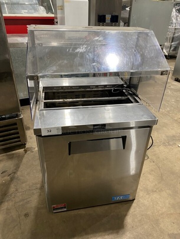 Turbo Air Refrigerated Salad Bar Island! Single Door Storage Space Underneath! All Stainless Steel! Model: MST28711S - Image 1 of 9