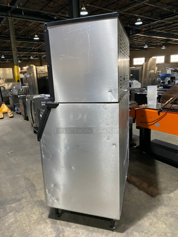 Ice-O-Matic Commercial Ice Machine Head! On Commercial Ice Bin! All Stainless Steel! On Legs! 2x Your Bid Makes One Unit! Model: ICE1406HW5 SN: 14041280010414 208/230V 60HZ 1 Phase - Image 2 of 9