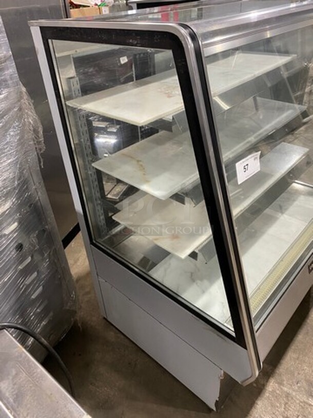 LATE MODEL! 2016 Cool Tech Commercial Bakery Case Merchandiser! With Slanted Front Glass! With Stainless Steel Shelves! With Rear Access Doors! WORKING WHEN REMOVED! Model: CMPH36HB SN: 16852 120V 60HZ - Image 2 of 8