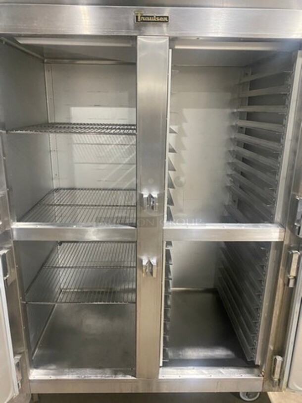 COOL! Traulsen Commercial Split Doors Reach In Refrigerator! With Racks! All Stainless Steel! On Casters! Model: AHT232NUTHHS SN: T079160C01 115V 60HZ 1 Phase - Image 5 of 10