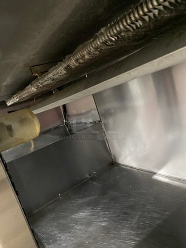 2017 Leader Commercial Refrigerated Pizza Prep Table! With Marble Top! With 3 Door Storage Space Underneath! All Stainless Steel! On Casters! Model: DR72SC SN: AA11M2201 115V 60HZ 1 Phase - Image 7 of 9