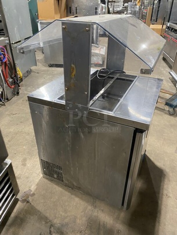 Turbo Air Refrigerated Salad Bar Island! Single Door Storage Space Underneath! All Stainless Steel! Model: MST28711S - Image 2 of 9