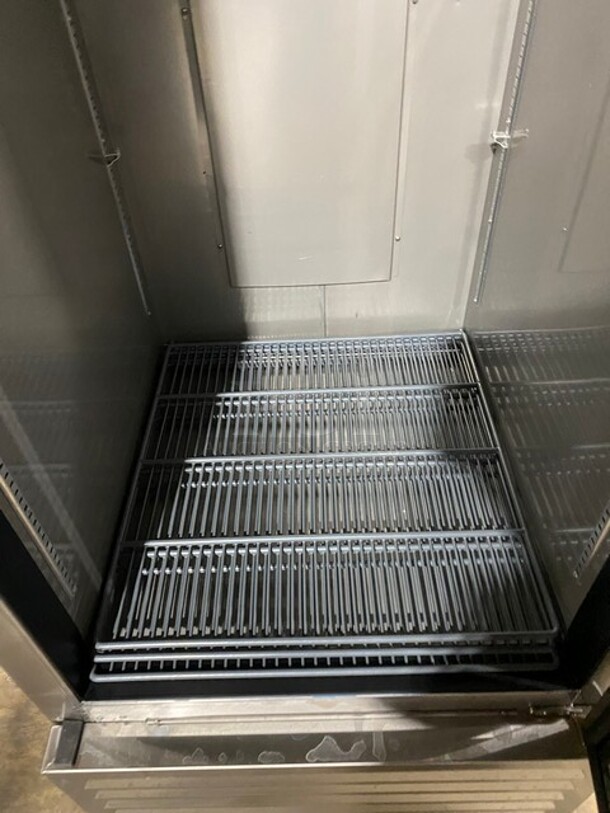 LATE MODEL! 2022 Asber Commercial Single Door Reach In Freezer! All Stainless Steel! On Casters! MODEL ARF23HFHC SN:8102673343 115V 1PH - Image 6 of 9