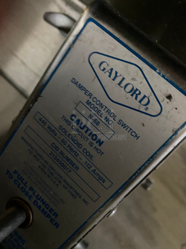 NICE! New! Gaylord Commercial Heavy Gauge Low Profile Ventilation Hood! All Stainless Steel! Model: N68SH! - Image 8 of 9