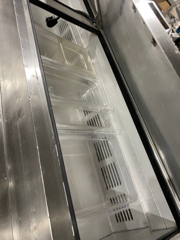 Leader Commercial Refrigerated Pizza Prep Table! With 3 Door Storage Space Underneath! All Stainless Steel! Model: ESPT72SC SN: NP08C2296 115V 60HZ 1 Phase - Image 8 of 10