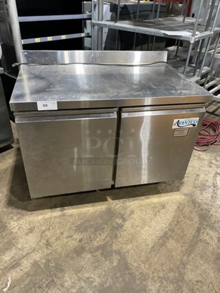 Avantco Commercial 2 Door Lowboy/Worktop Cooler! All Stainless Steel! Model: 178TWT48RHC SN: 6475250216120412 115V