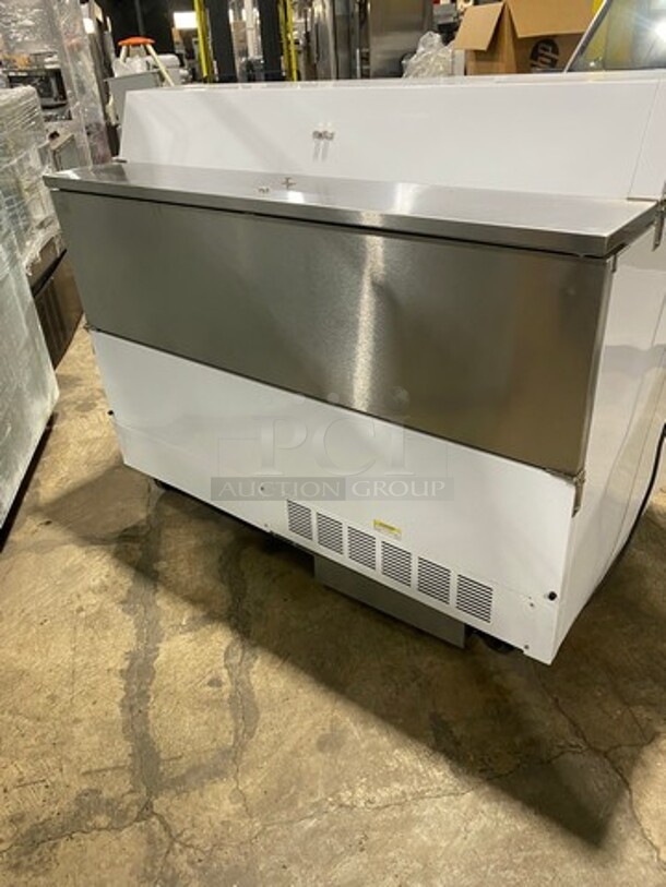 GREAT! NEW! SCRATCH-N-DENT! Beverage Air Commercial Refrigerated Milk Cooler! With Dual Side Access Doors! Stainless Steel Body! On Casters! Model: STF58 SN: 7203648 115V 60HZ 1 Phase - Image 3 of 10
