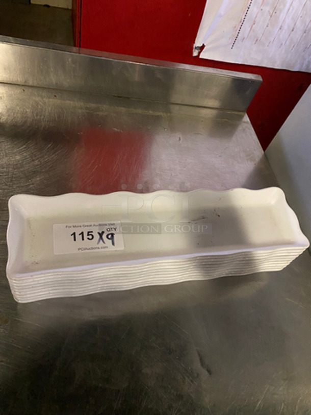 G.E.T Melamine White Decorative Platter/Serving Trays! 5x19! 9x Your Bid! - Image 1 of 5