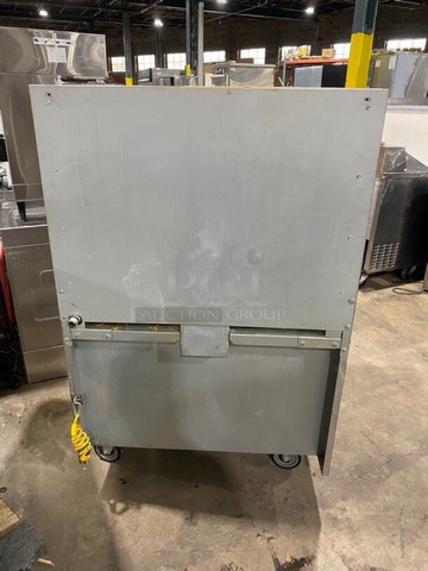 LATE MODEL! 2019 Asber Commercial Natural Gas Powered 6 Burner Stove! With Raised Back Splash And Salamander Shelf! With Oven Underneath! Metal Oven Rack! All Stainless Steel! On Casters! WORKING WHEN REMOVED! - Image 3 of 11