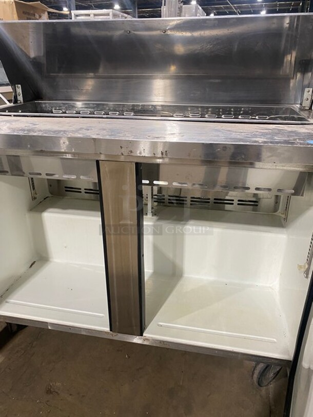 Turbo Air Stainless Steel Commercial Sandwich Salad Prep Table Bain Marie Mega Top on Commercial Casters! Model TST-48SD 155V 1PH - Image 6 of 10